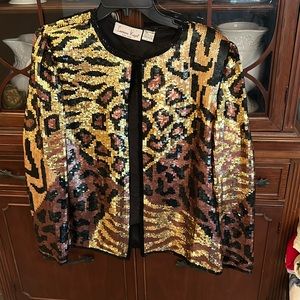 Sequin jacket by Laurence Kazar size Large